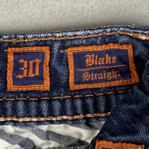 Rock Revival Buckle Blake Straight Jeans Womens 30 Low Rise - Picture 5 of 16